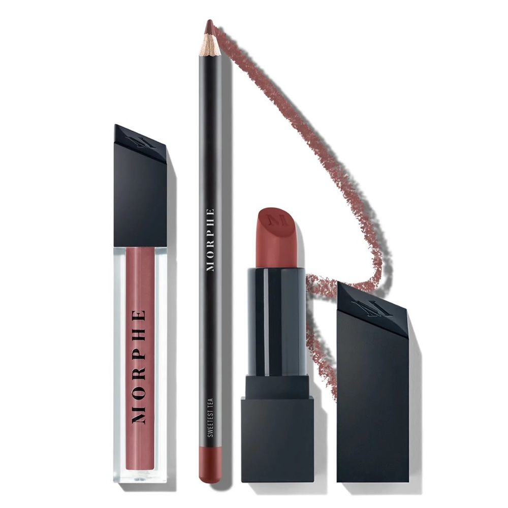 MORPHE - out & a pout sweetest tea lip trio set